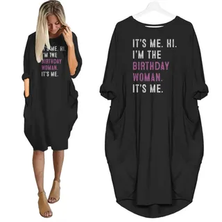 It's Me Hi I'm The Birthday Women Pocket Dress