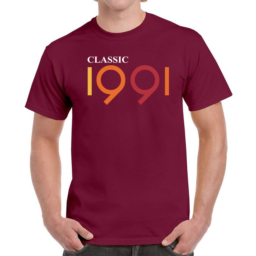 Classic 1991 Birthday T-Shirt For Men Women