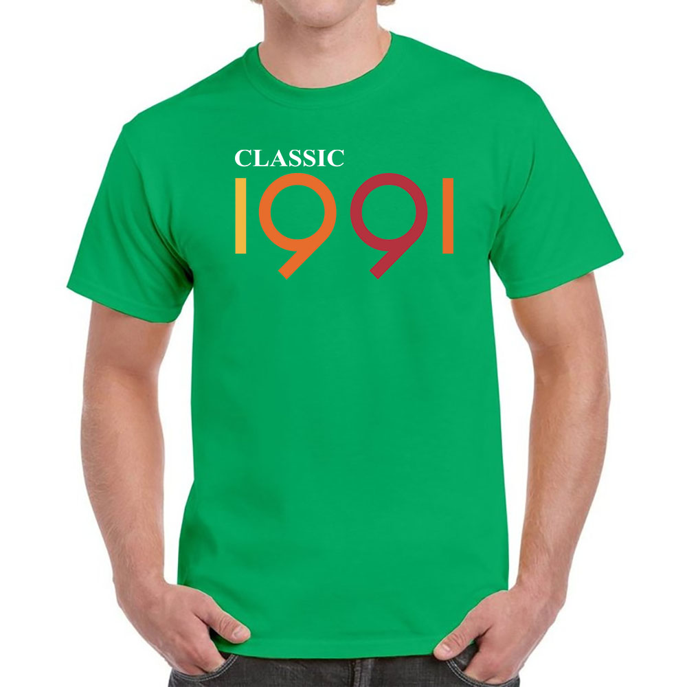 Classic 1991 Birthday T-Shirt For Men Women