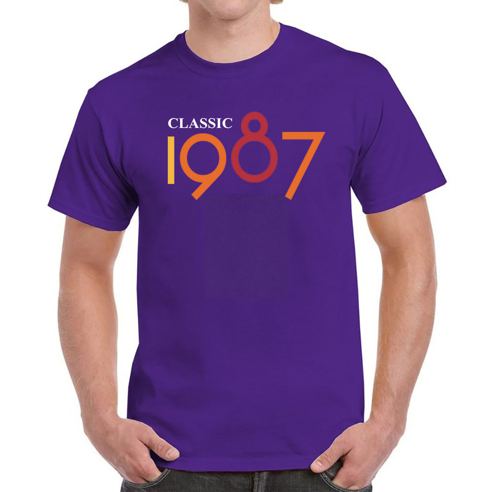 Classic 1987 Birthday T-Shirt For Men Women