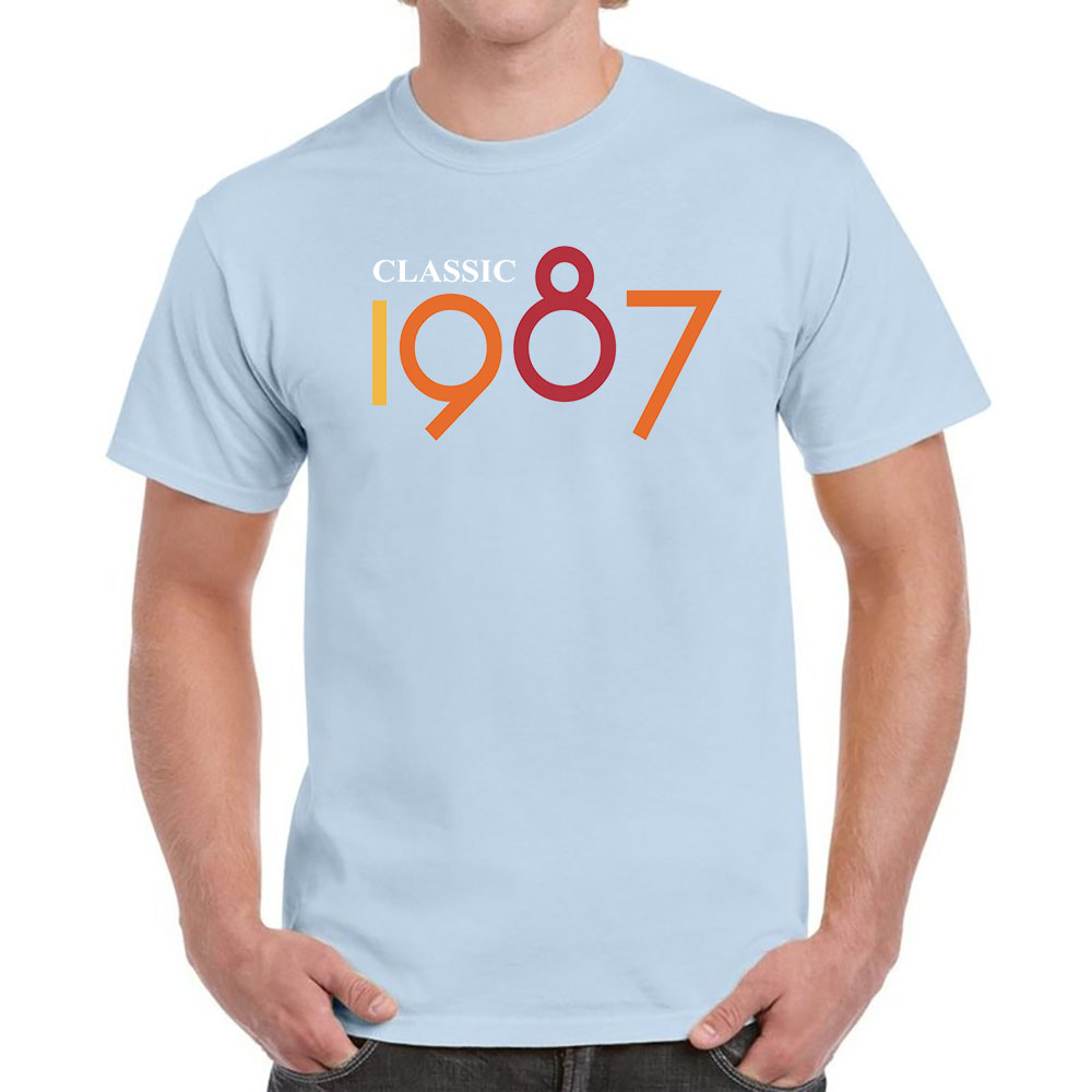 Classic 1987 Birthday T-Shirt For Men Women