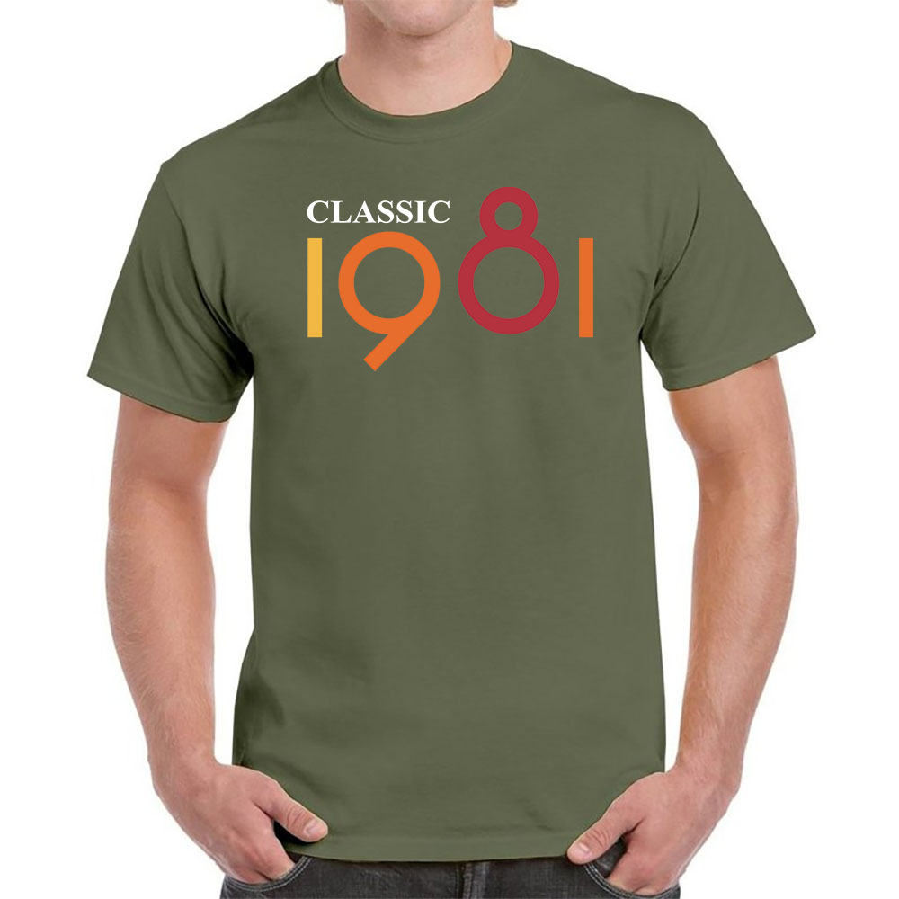 Classic 1981 Birthday T-Shirt For Men Women