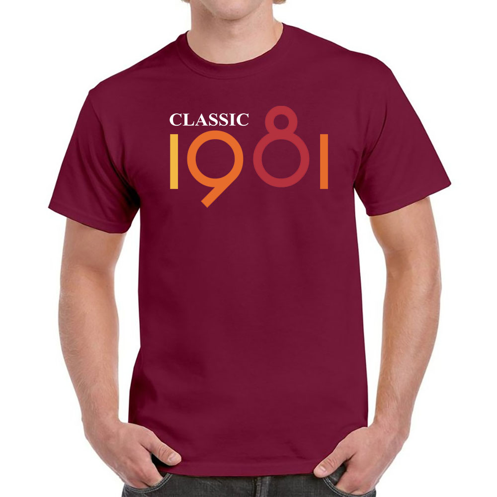 Classic 1981 Birthday T-Shirt For Men Women