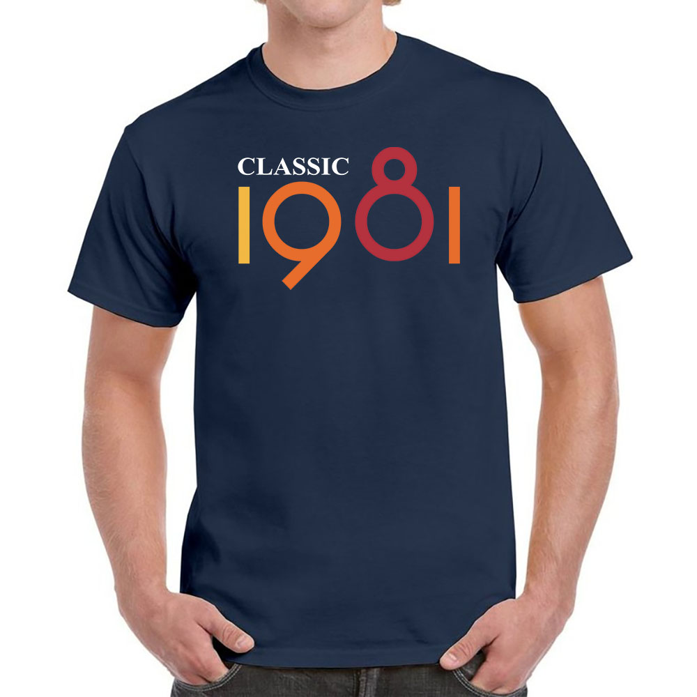 Classic 1981 Birthday T-Shirt For Men Women