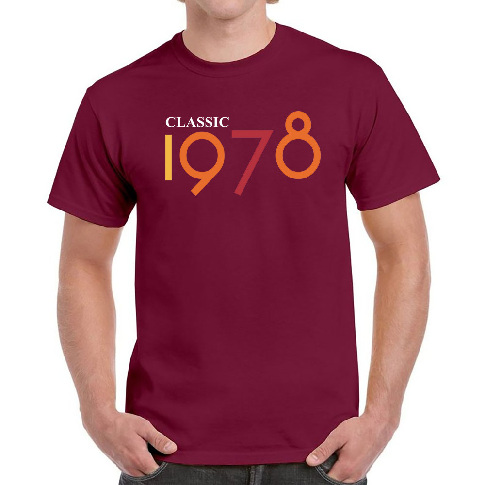 Classic 1978 Birthday T-Shirt For Men Women