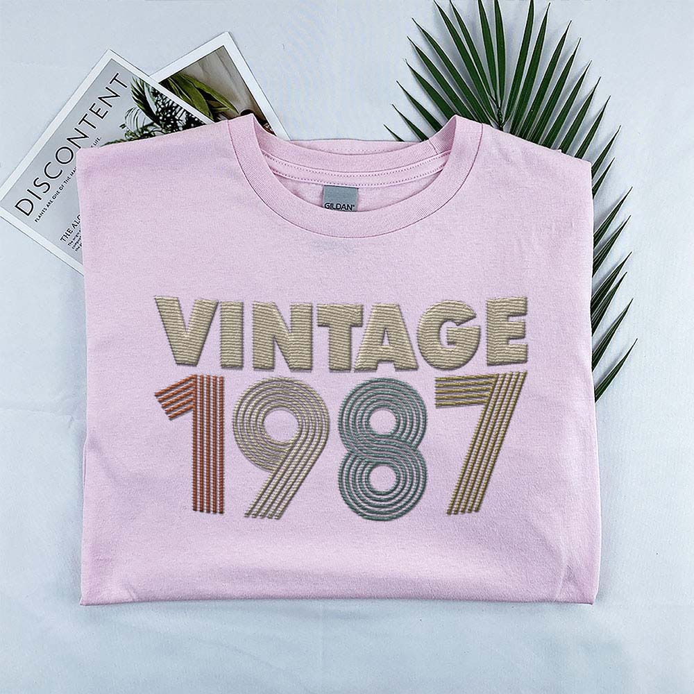 Vintaged 1987 Embroidered T-Shirt