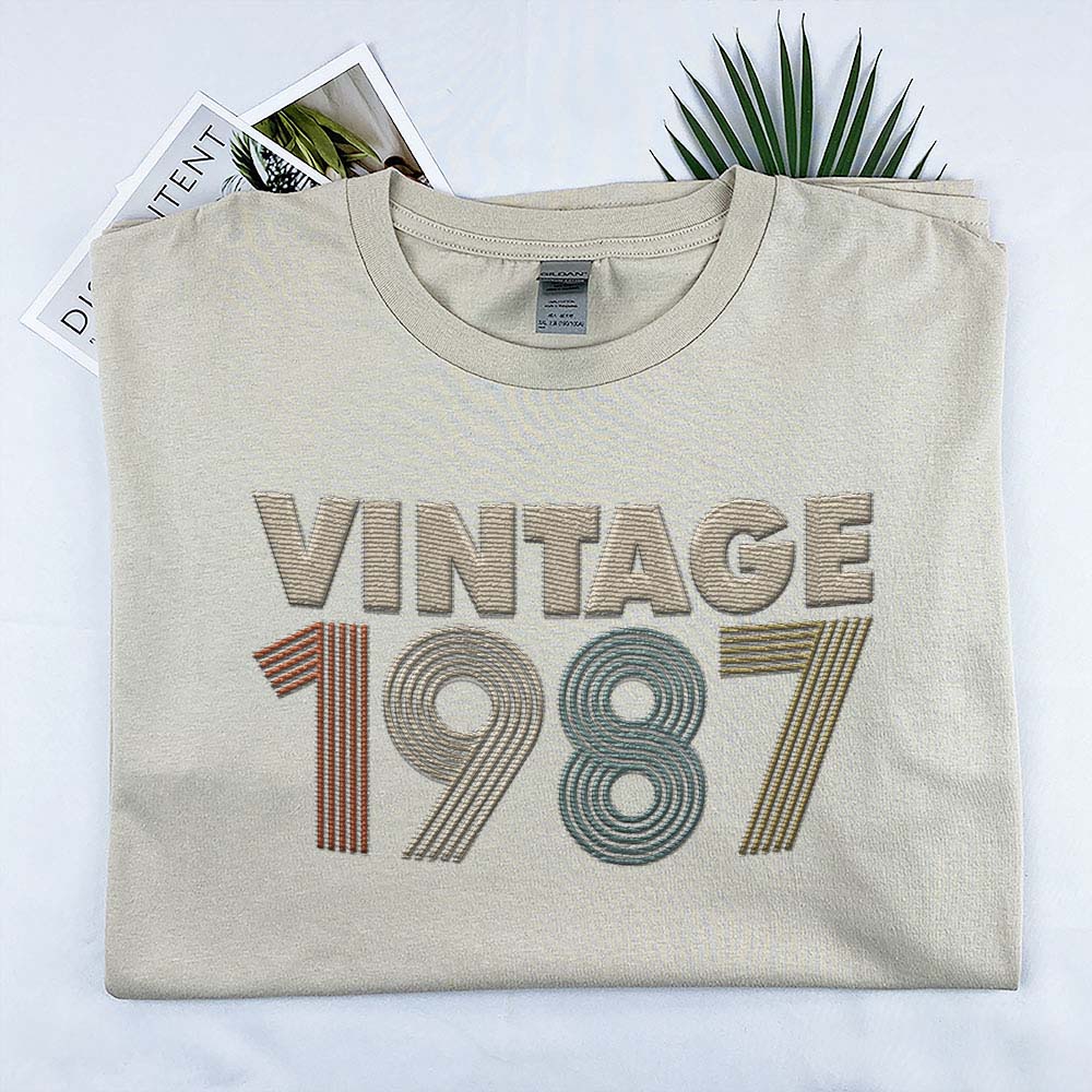 Vintaged 1987 Embroidered T-Shirt