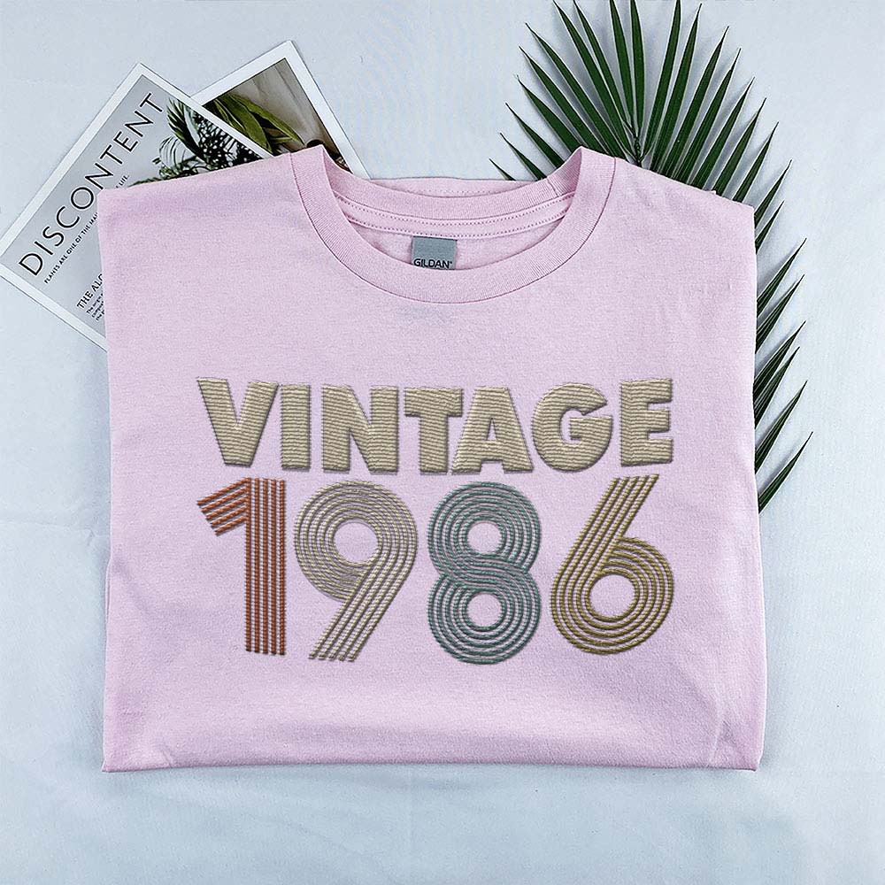 Vintaged 1986 Embroidered T-Shirt