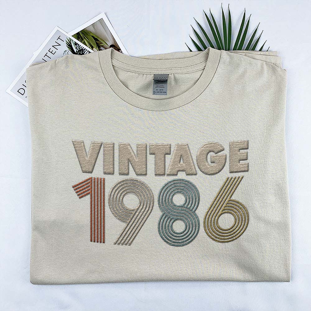 Vintaged 1986 Embroidered T-Shirt