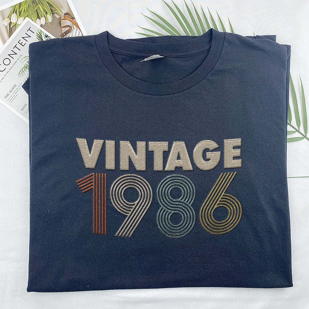 Vintaged 1986 Embroidered T-Shirt