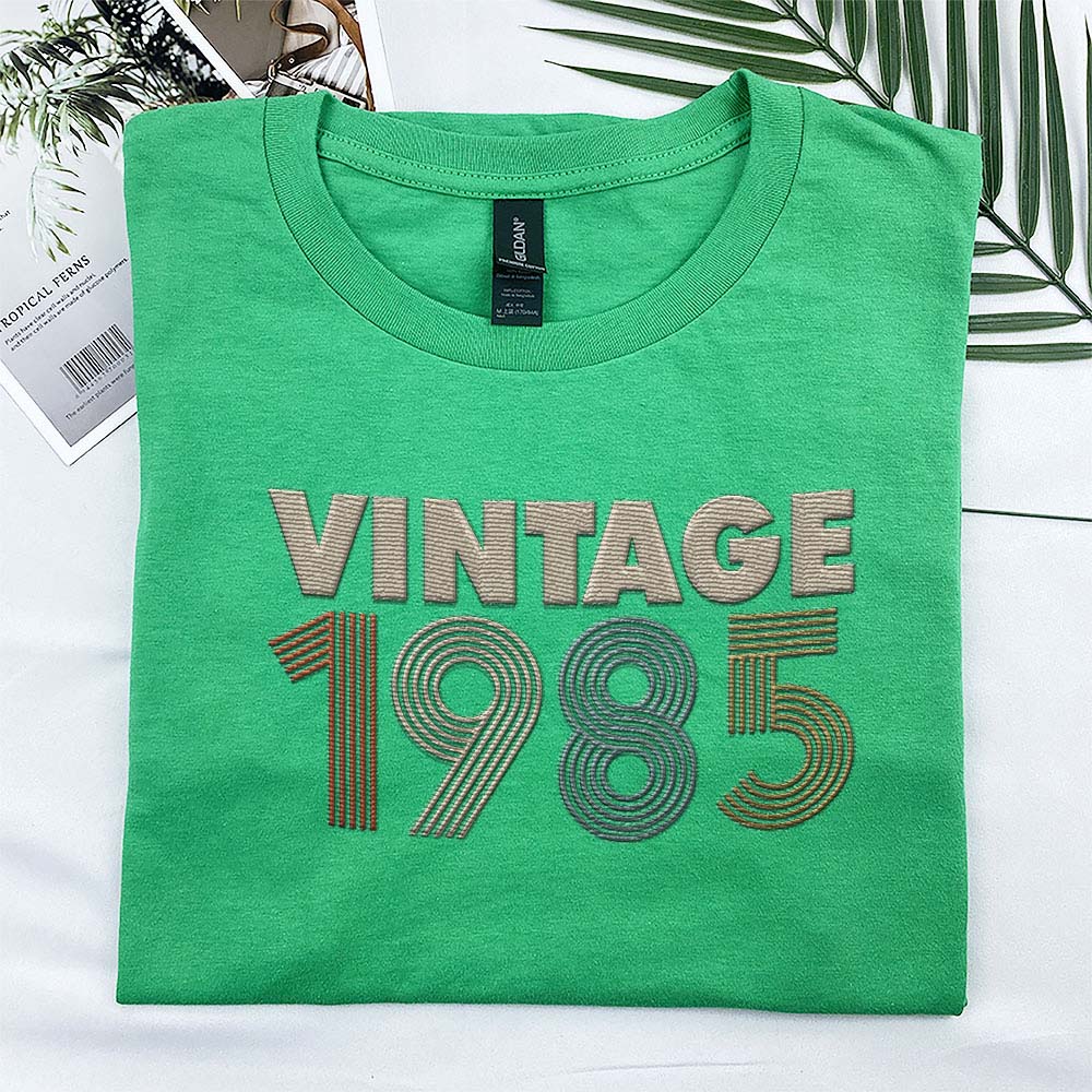 Vintaged 1985 Embroidered T-Shirt Vintaged 1985 Embroidered T-Shirt