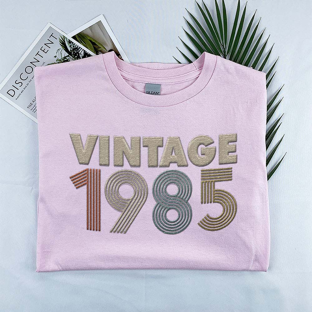 Vintaged 1985 Embroidered T-Shirt Vintaged 1985 Embroidered T-Shirt