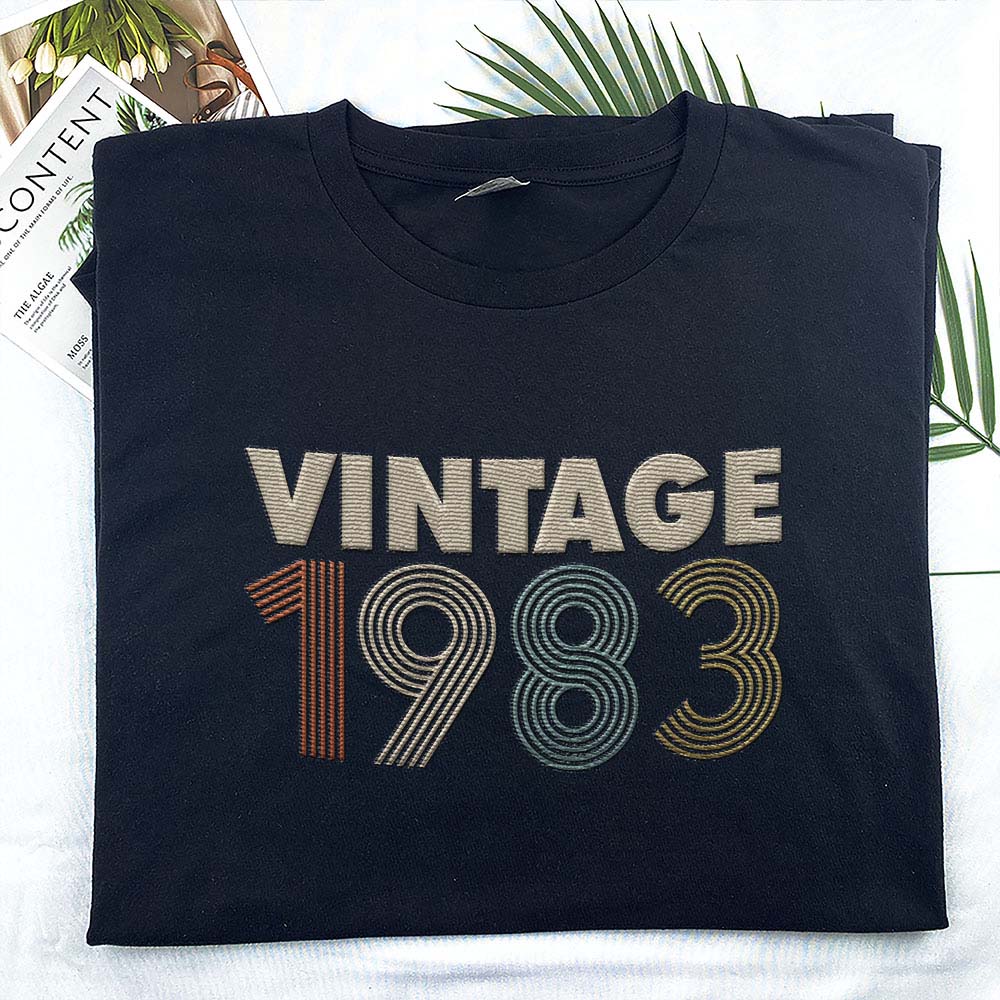 Vintaged 1983 Embroidered T-Shirt