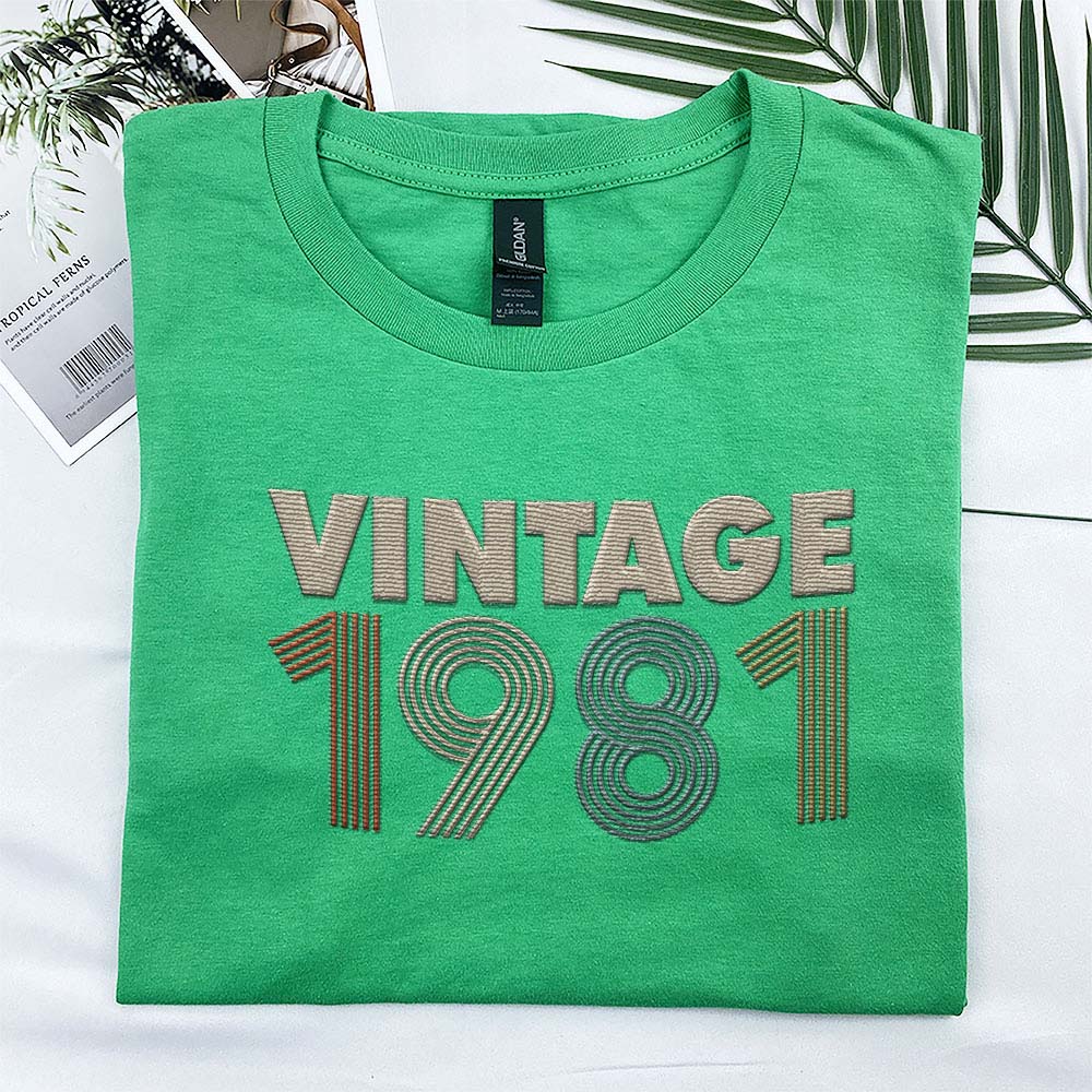 Vintaged 1981 Embroidered T-Shirt Vintaged 1981 Embroidered T-Shirt