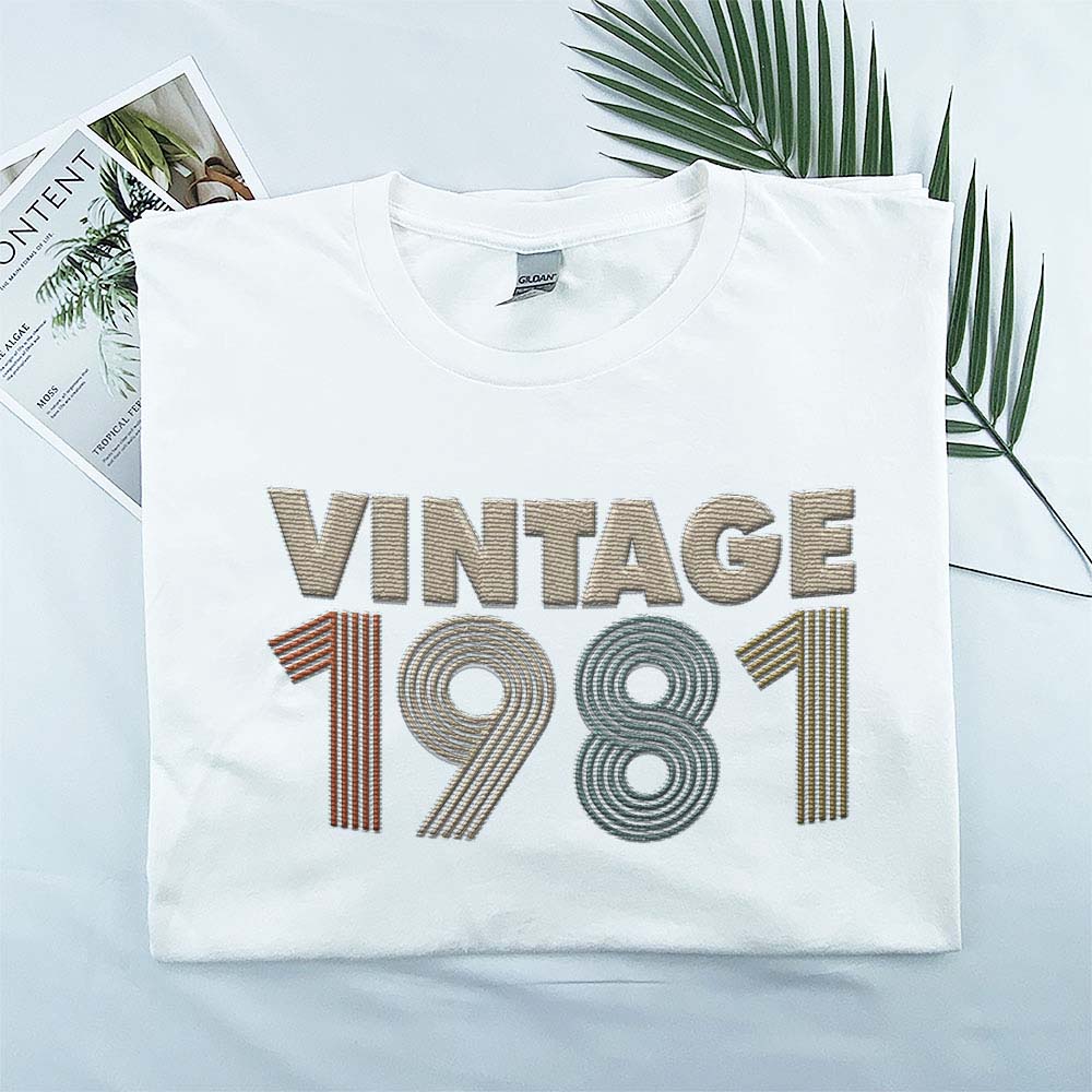 Vintaged 1981 Embroidered T-Shirt Vintaged 1981 Embroidered T-Shirt