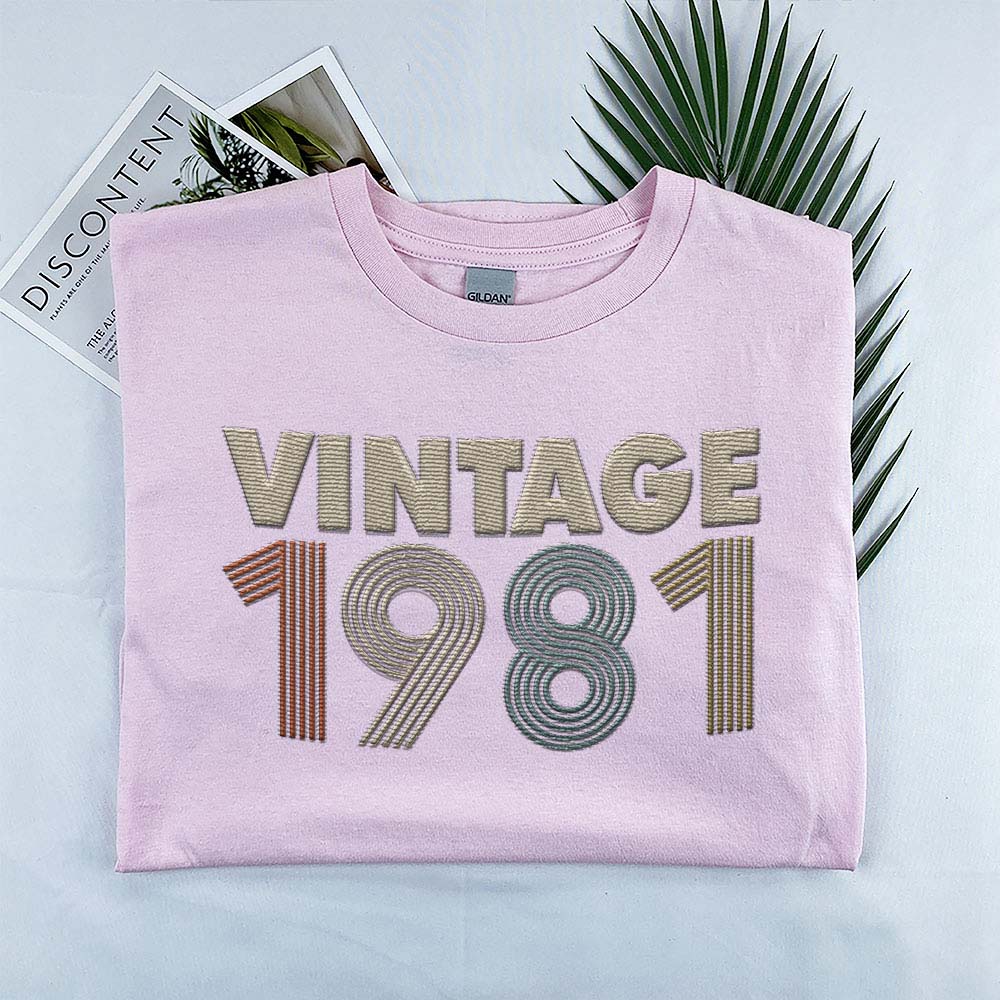 Vintaged 1981 Embroidered T-Shirt Vintaged 1981 Embroidered T-Shirt