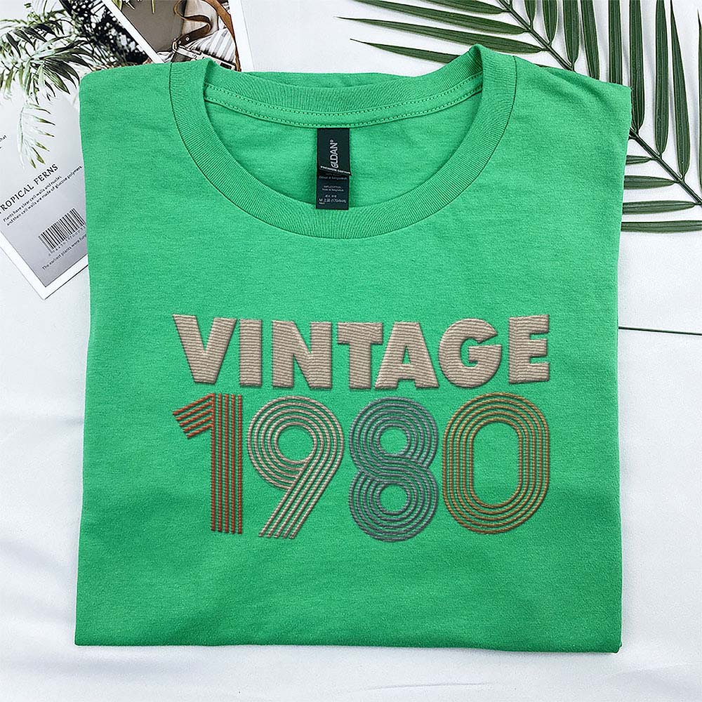 Vintaged 1980 Embroidered T-Shirt - alternate