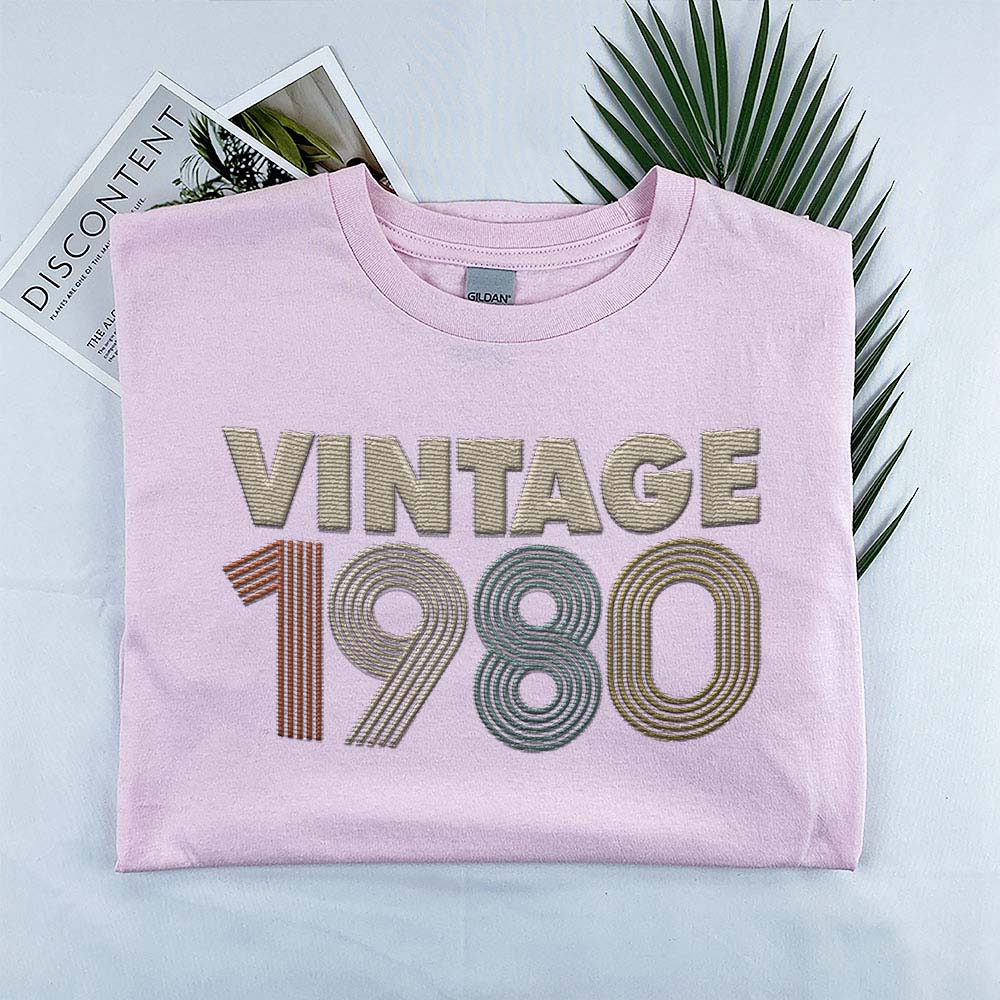 Vintaged 1980 Embroidered T-Shirt