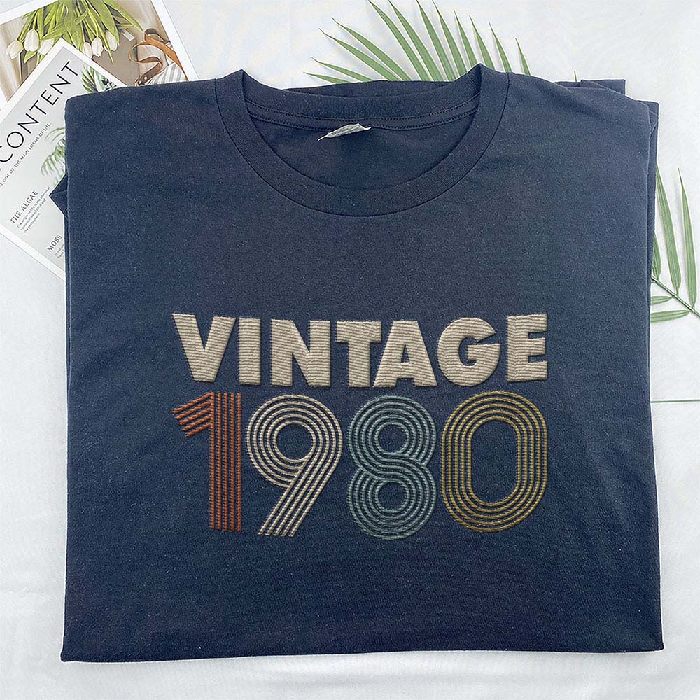 Vintaged 1980 Embroidered T-Shirt