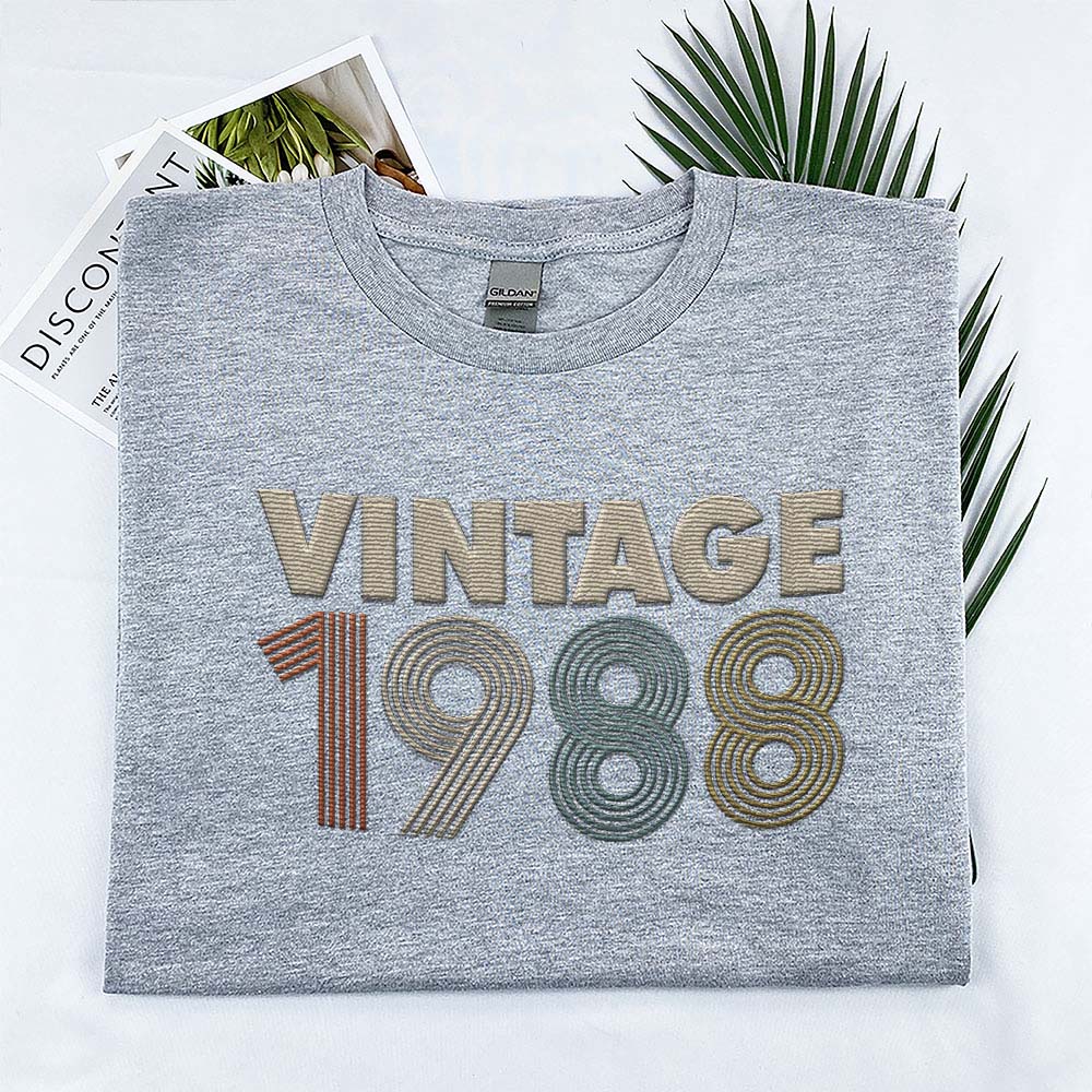 Vintaged 1988 Embroidered T-Shirt
