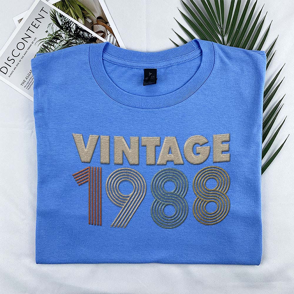 Vintaged 1988 Embroidered T-Shirt