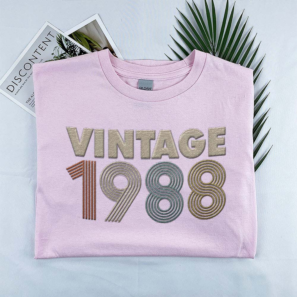 Vintaged 1988 Embroidered T-Shirt