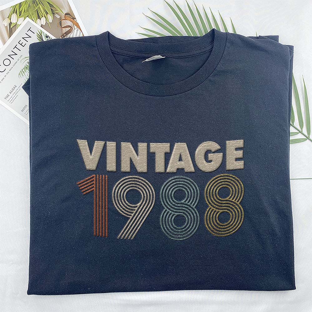 Vintaged 1988 Embroidered T-Shirt