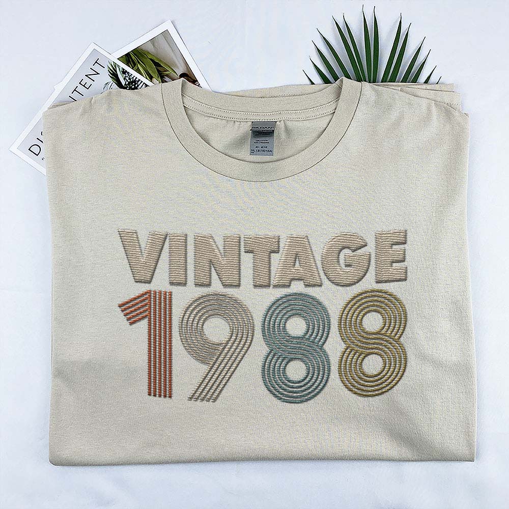 Vintaged 1988 Embroidered T-Shirt