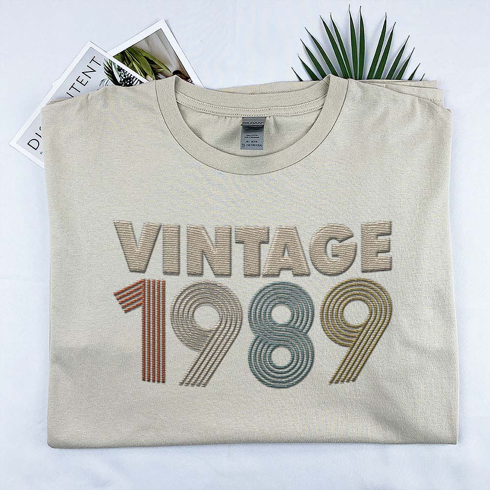 Vintaged 1989 Embroidered T-Shirt