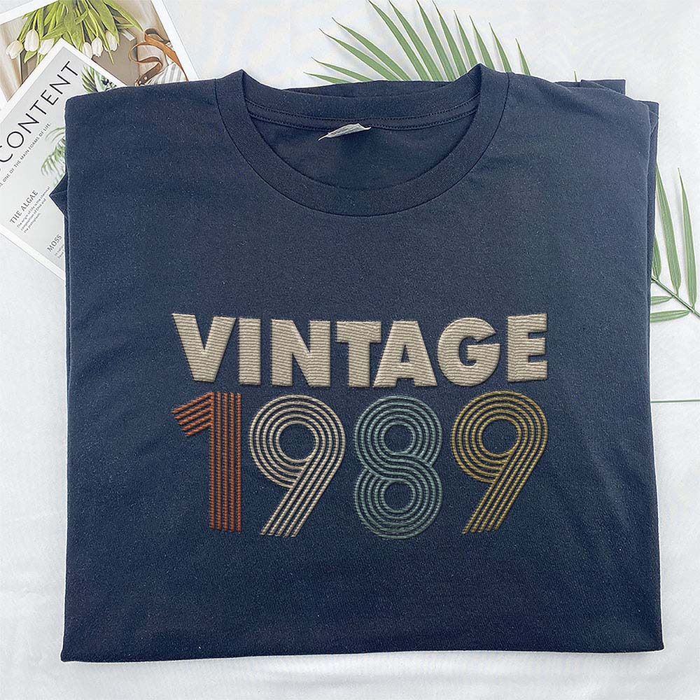 Vintaged 1989 Embroidered T-Shirt