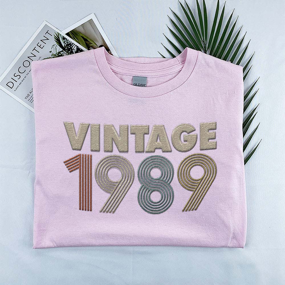 Vintaged 1989 Embroidered T-Shirt
