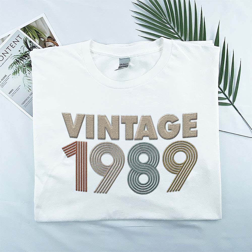 Vintaged 1989 Embroidered T-Shirt