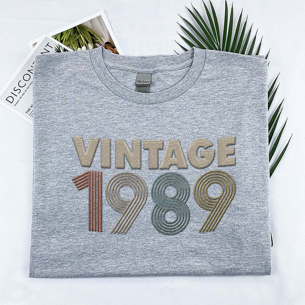 Vintaged 1989 Embroidered T-Shirt