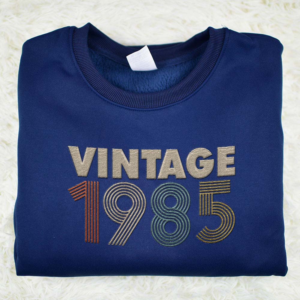Vintaged 1985 Embroidered Sweatshirt Vintaged 1985 Embroidered Sweatshirt