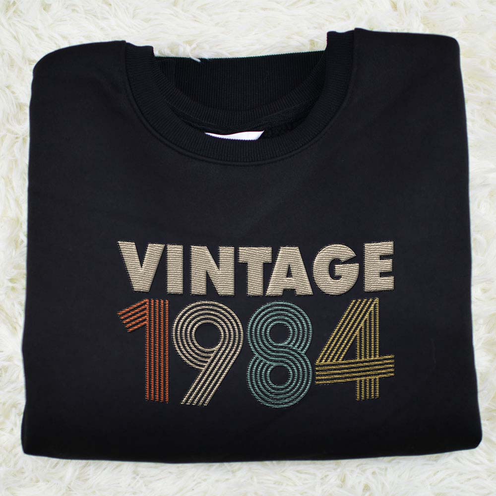 Vintaged 1984 Embroidered Sweatshirt Vintaged 1984 Embroidered Sweatshirt