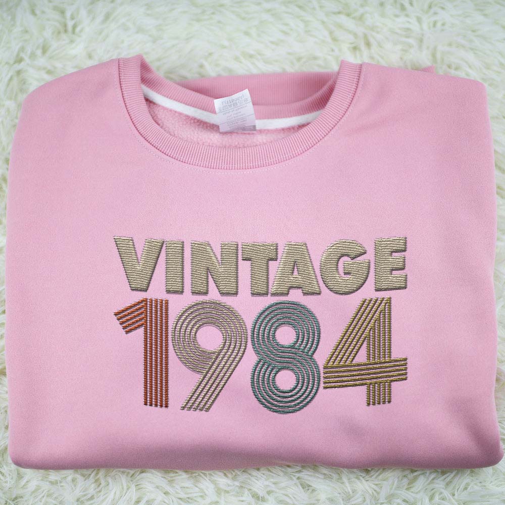 Vintaged 1984 Embroidered Sweatshirt Vintaged 1984 Embroidered Sweatshirt