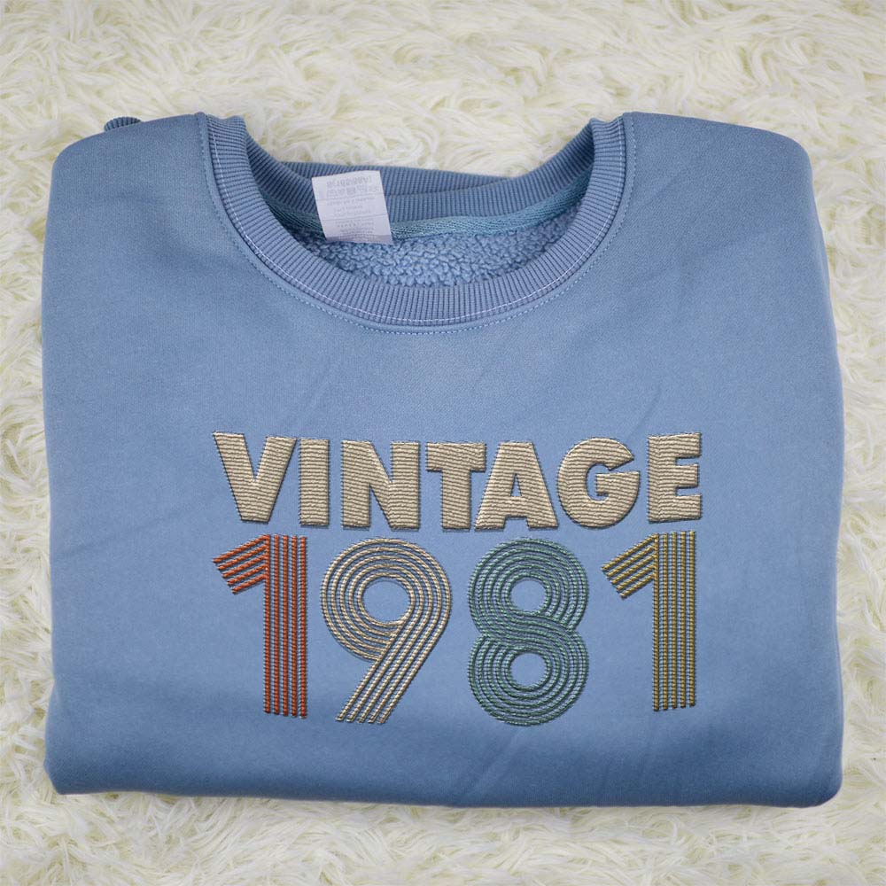 Vintaged 1981 Embroidered Sweatshirt Vintaged 1981 Embroidered Sweatshirt