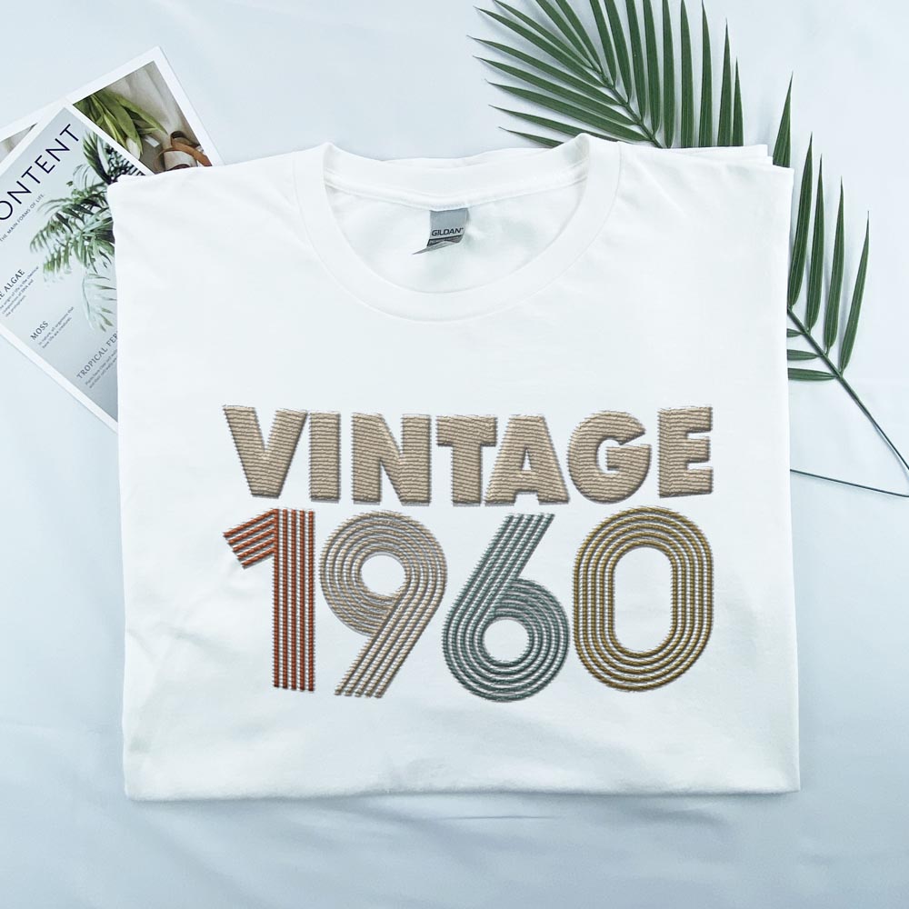 Vintaged 1960 Embroidered T-Shirt