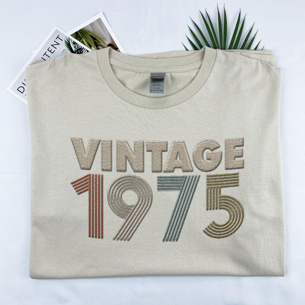 Vintaged 1975 Embroidered T-Shirt