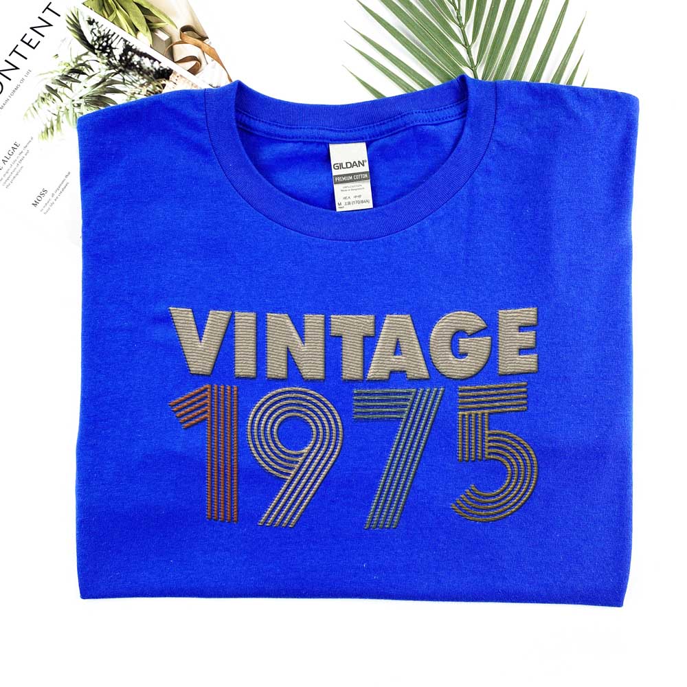 Vintaged 1975 Embroidered T-Shirt