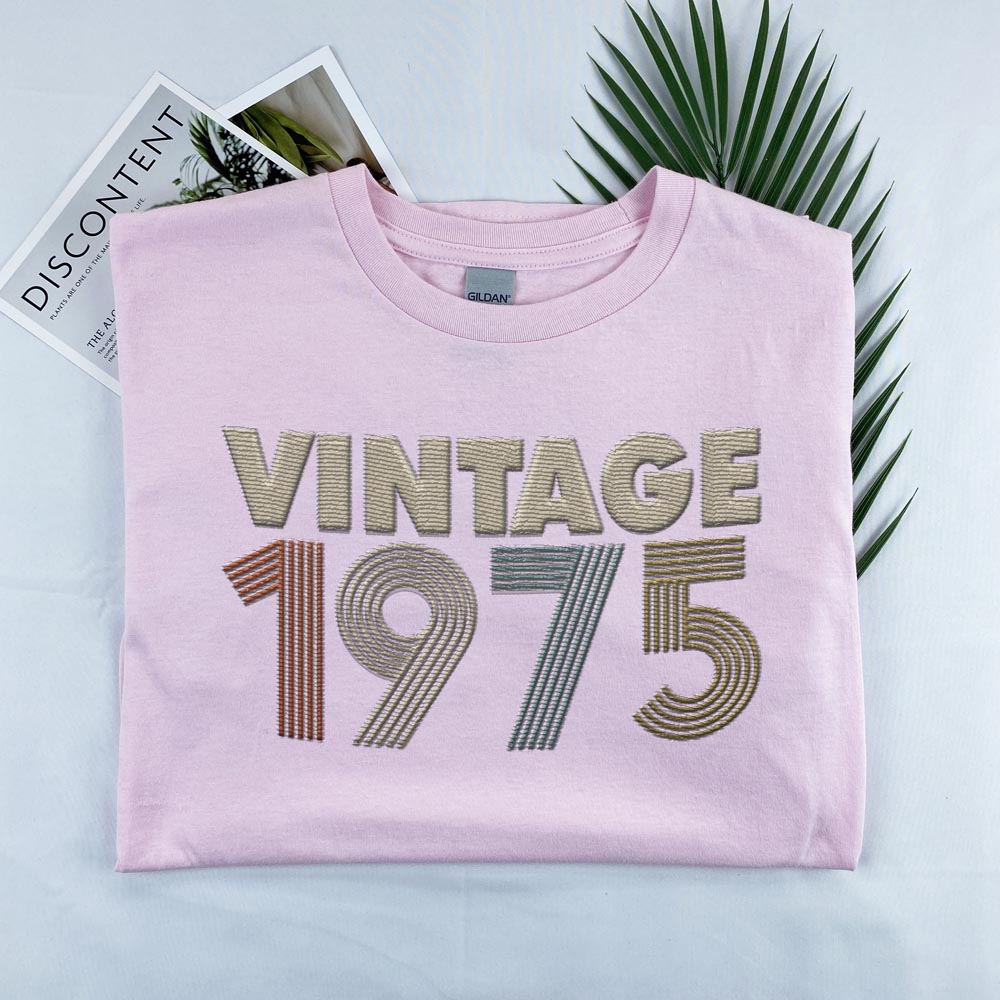 Vintaged 1975 Embroidered T-Shirt