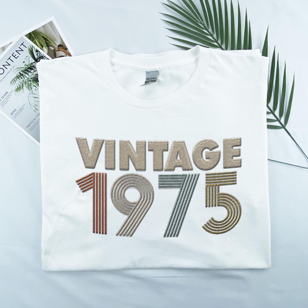 Vintaged 1975 Embroidered T-Shirt