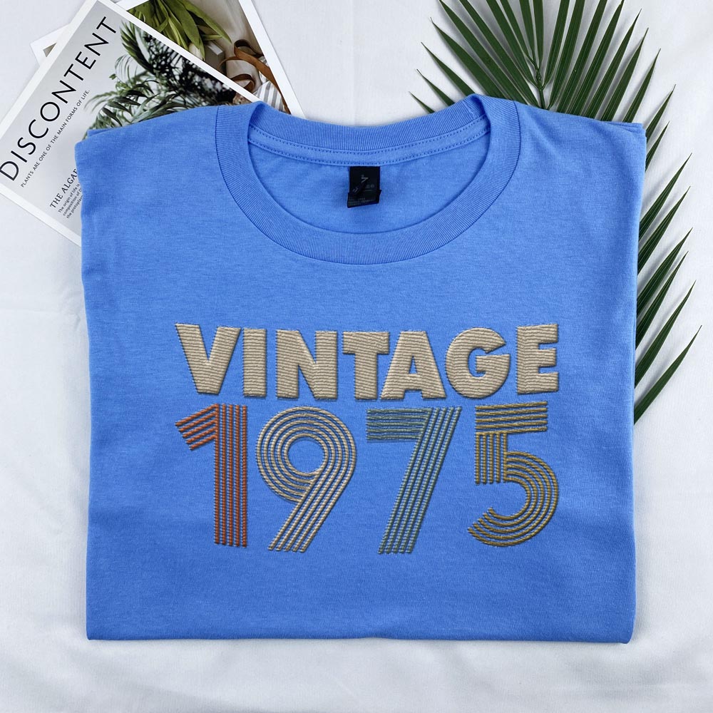 Vintaged 1975 Embroidered T-Shirt