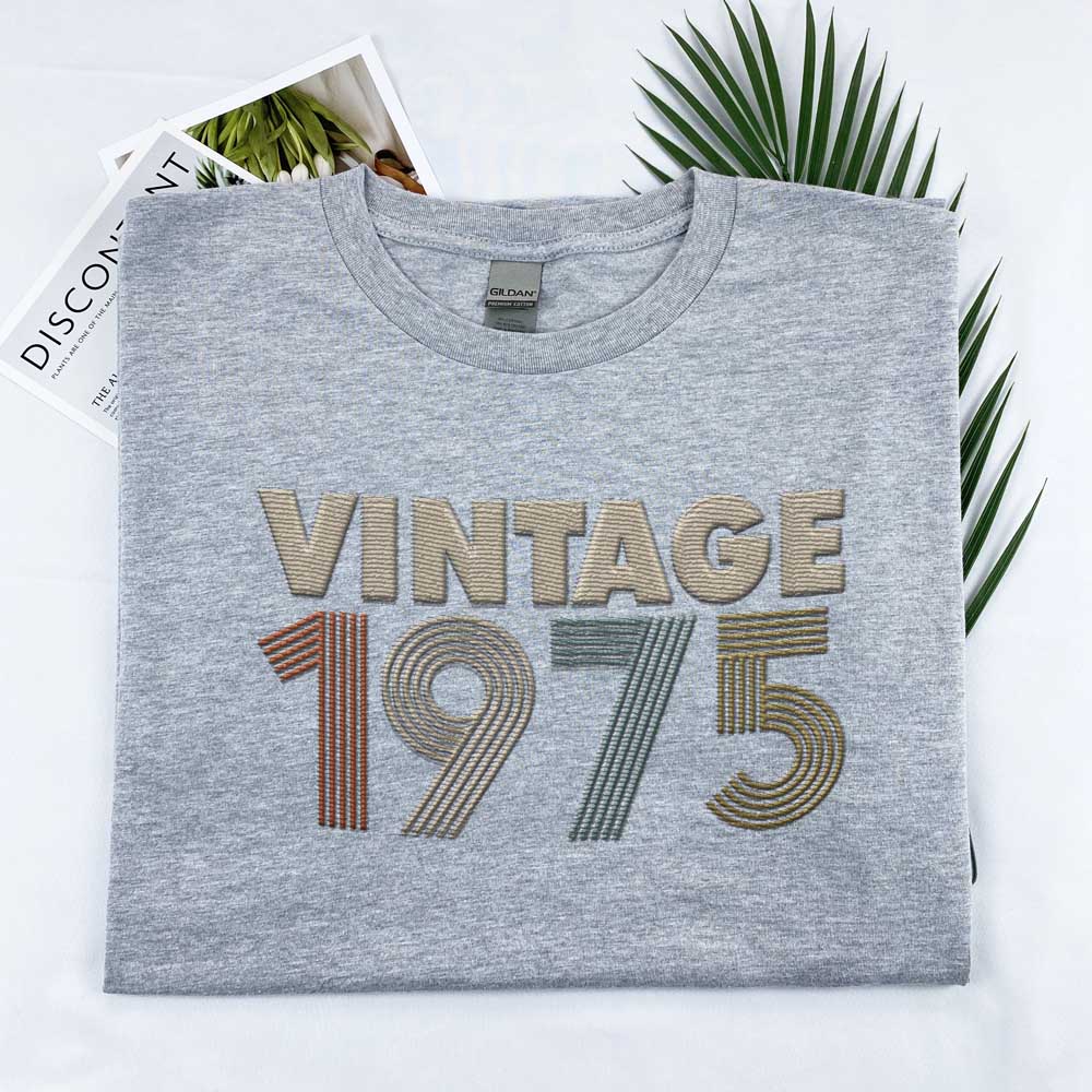 Vintaged 1975 Embroidered T-Shirt