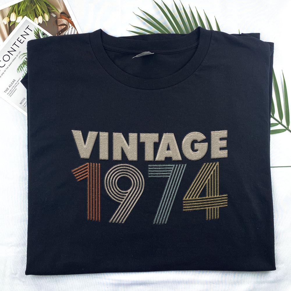 Vintaged 1974 Embroidered T-Shirt