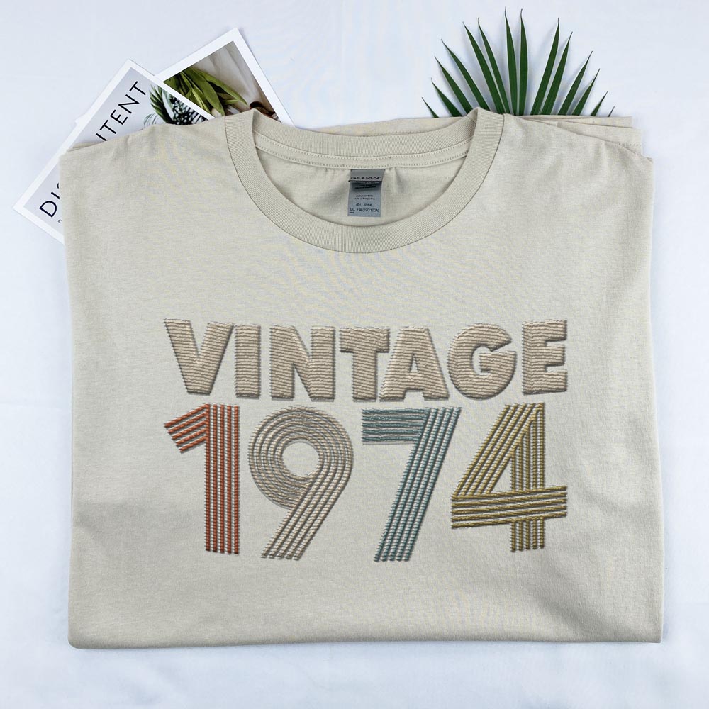 Vintaged 1974 Embroidered T-Shirt