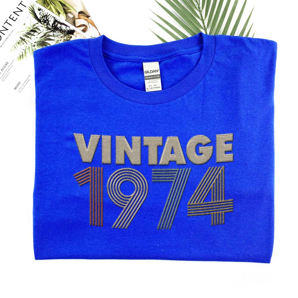 Vintaged 1974 Embroidered T-Shirt
