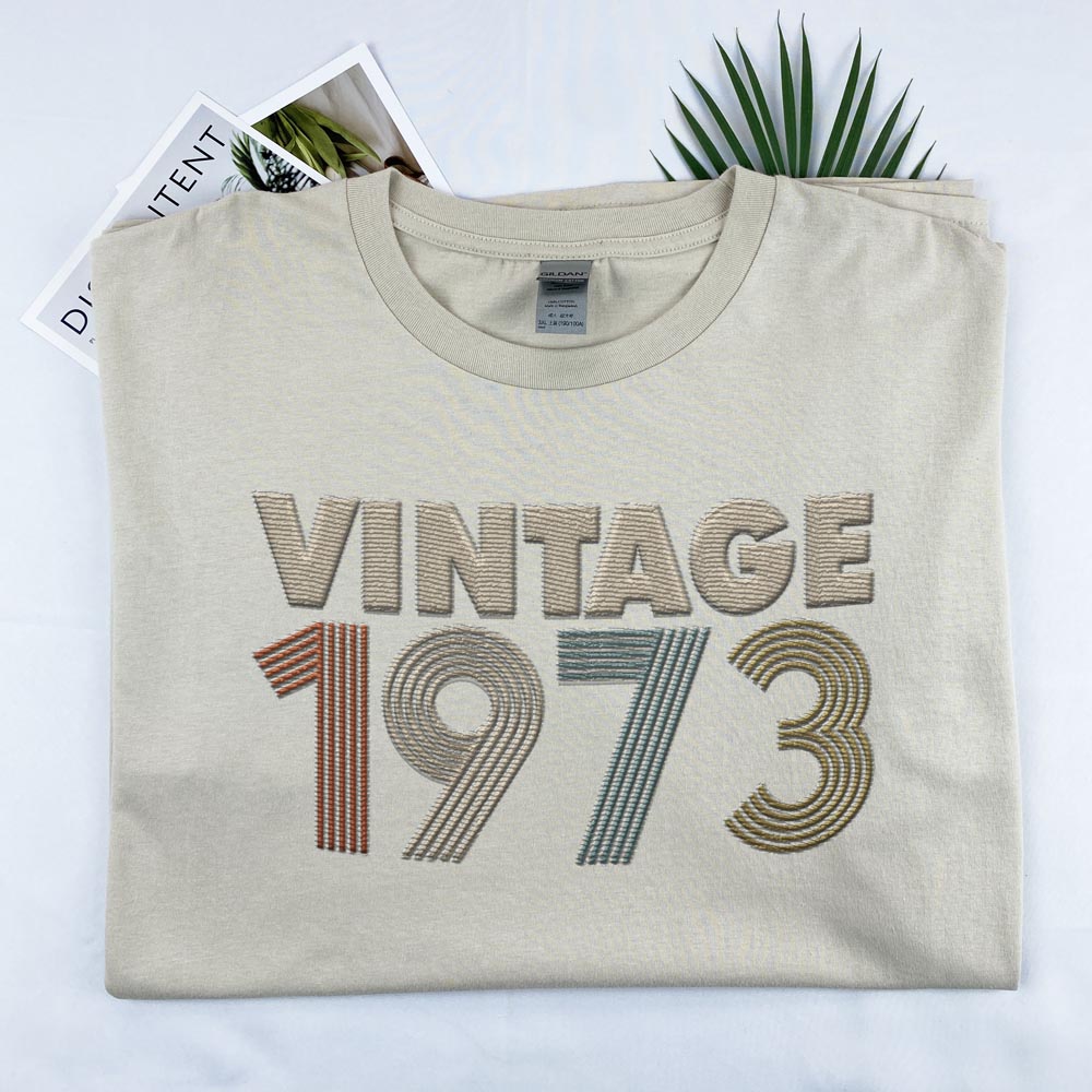Vintaged 1973 Embroidered T-Shirt