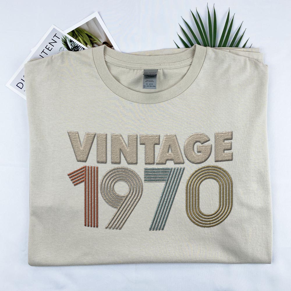 Vintaged 1970 Embroidered T-Shirt