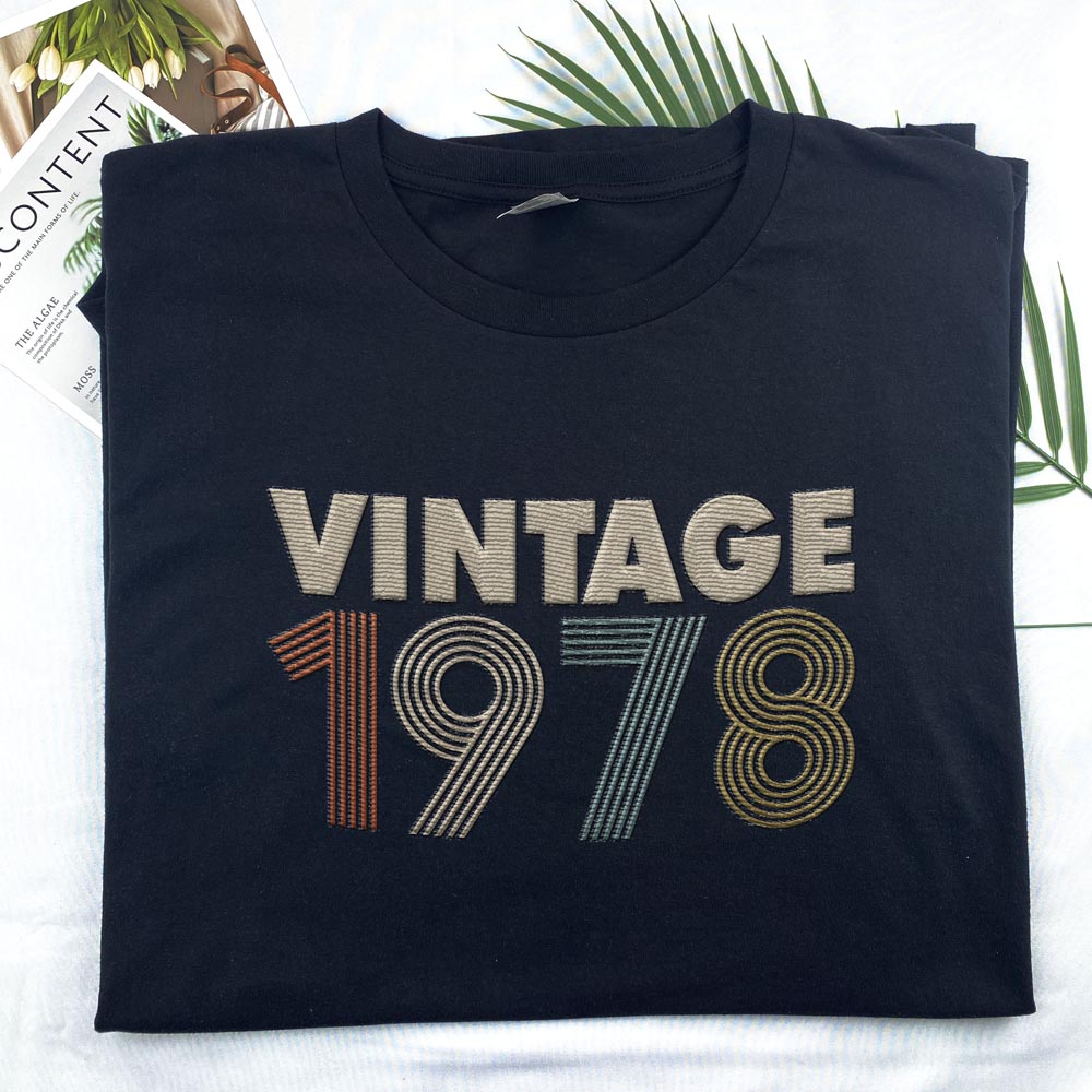 Vintaged 1978 Embroidered T-Shirt Vintaged 1978 Embroidered T-Shirt